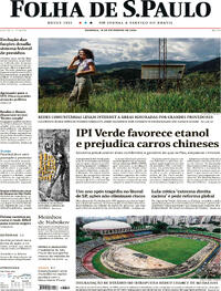 Capa do jornal Folha de S.Paulo 18/02/2024