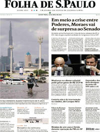 Capa do jornal Folha de S.Paulo 18/04/2024