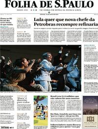 Capa do jornal Folha de S.Paulo 18/05/2024