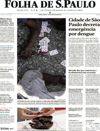 Capa do jornal Folha de S.Paulo 19/03/2024