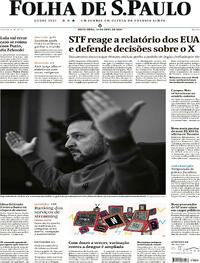Capa do jornal Folha de S.Paulo 19/04/2024