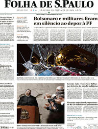 Capa do jornal Folha de S.Paulo 23/02/2024
