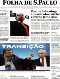 Capa do jornal Folha de S.Paulo 24/01/2024