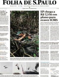 Capa do jornal Folha de S.Paulo 24/04/2024