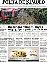 Capa do jornal Folha de S.Paulo 26/02/2024