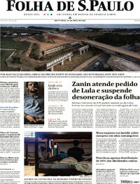 Capa do jornal Folha de S.Paulo 26/04/2024