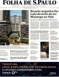 Capa do jornal Folha de S.Paulo 27/01/2024