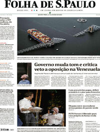 Capa do jornal Folha de S.Paulo 27/03/2024