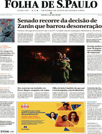 Capa do jornal Folha de S.Paulo 27/04/2024