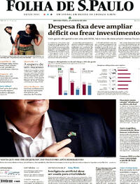 Capa do jornal Folha de S.Paulo 27/05/2024