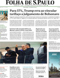 Capa do jornal Folha de S.Paulo 01/08/2025