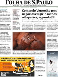 Capa do jornal Folha de S.Paulo 01/12/2025
