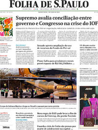 Capa Folha de S.Paulo 02/07/2025