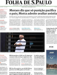 Capa do jornal Folha de S.Paulo 03/09/2025