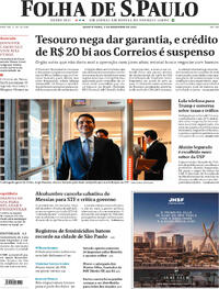 Capa do jornal Folha de S.Paulo 03/12/2025