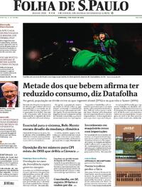 Capa do jornal Folha de S.Paulo 04/05/2025