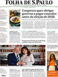 Capa do jornal Folha de S.Paulo 04/07/2025