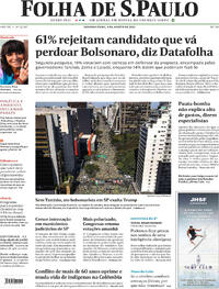 Capa do jornal Folha de S.Paulo 04/08/2025
