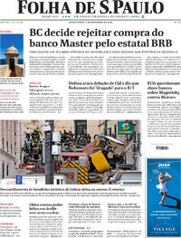 Capa do jornal Folha de S.Paulo 04/09/2025