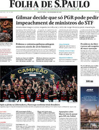Capa do jornal Folha de S.Paulo 04/12/2025