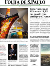 Capa do jornal Folha de S.Paulo 05/09/2025