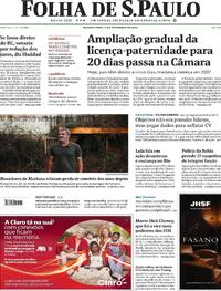 Capa do jornal Folha de S.Paulo 05/11/2025