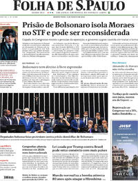 Capa do jornal Folha de S.Paulo 06/08/2025