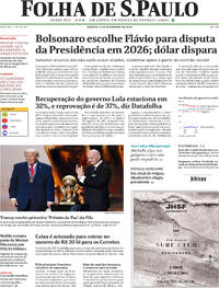 Capa do jornal Folha de S.Paulo 06/12/2025
