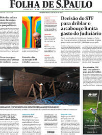 Capa do jornal Folha de S.Paulo 07/07/2025