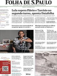 Capa do jornal Folha de S.Paulo 07/12/2025