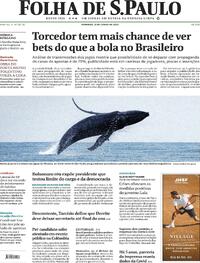 Capa do jornal Folha de S.Paulo 08/06/2025