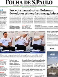 Capa do jornal Folha de S.Paulo 11/09/2025