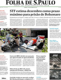 Capa do jornal Folha de S.Paulo 13/09/2025