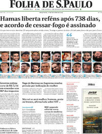Capa do jornal Folha de S.Paulo 14/10/2025