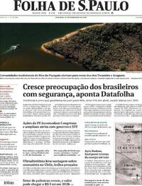 Capa do jornal Folha de S.Paulo 14/12/2025
