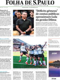Capa do jornal Folha de S.Paulo 15/09/2025