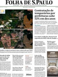 Capa do jornal Folha de S.Paulo 16/05/2025