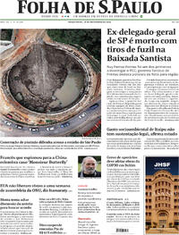 Capa do jornal Folha de S.Paulo 16/09/2025