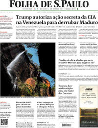Capa do jornal Folha de S.Paulo 16/10/2025