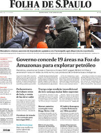 Capa do jornal Folha de S.Paulo 18/06/2025