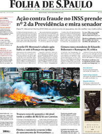 Capa do jornal Folha de S.Paulo 19/12/2025
