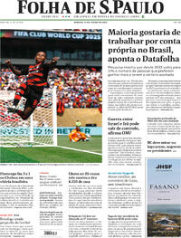 Capa do jornal Folha de S.Paulo 21/06/2025