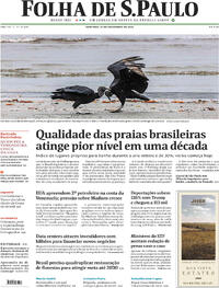 Capa do jornal Folha de S.Paulo 21/12/2025