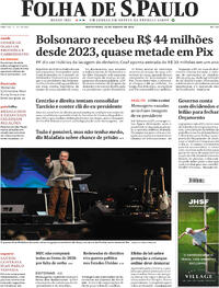 Capa do jornal Folha de S.Paulo 22/08/2025