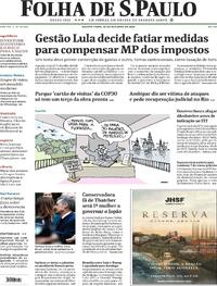 Capa do jornal Folha de S.Paulo 22/10/2025
