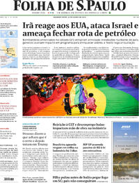 Capa do jornal Folha de S.Paulo 23/06/2025