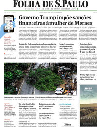 Capa do jornal Folha de S.Paulo 23/09/2025