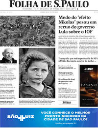 Capa do jornal Folha de S.Paulo 24/05/2025