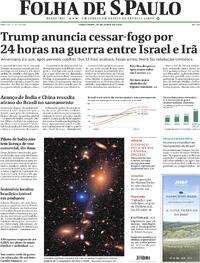 Capa do jornal Folha de S.Paulo 24/06/2025