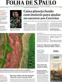 Capa do jornal Folha de S.Paulo 24/10/2025